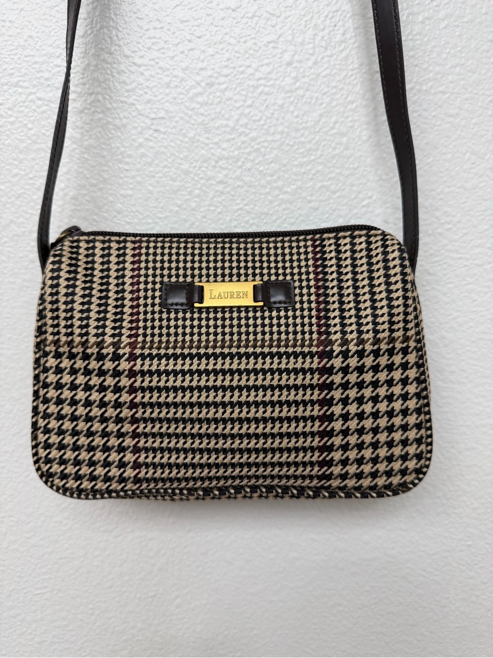 Lauren Ralph Gun Club Check Crossbody Bag Limited Edition Iconic Design Timeless